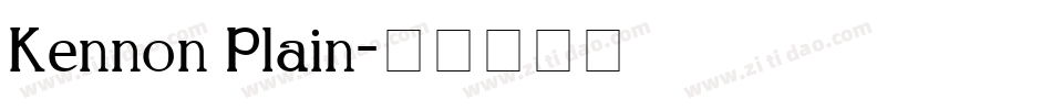 Kennon Plain字体转换